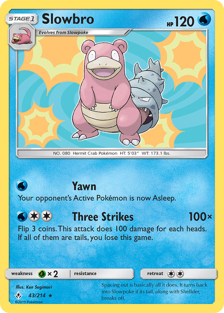 Slowbro (43/214) [Sun & Moon: Unbroken Bonds] | Exor Games Bridgewater