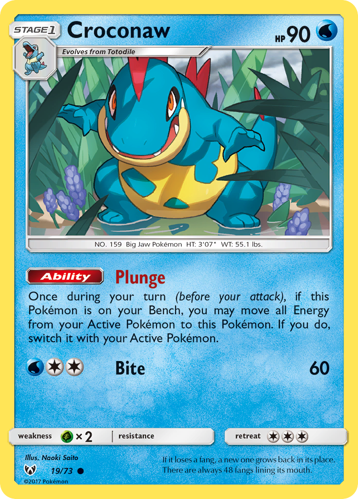 Croconaw (19/73) [Sun & Moon: Shining Legends] | Exor Games Bridgewater