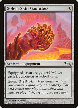 Golem-Skin Gauntlets [Mirrodin] | Exor Games Bridgewater