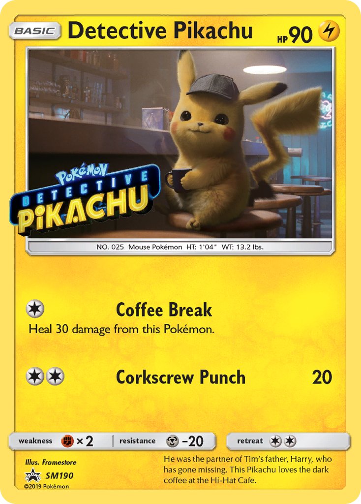 Detective Pikachu (SM190) (Stamped) [Sun & Moon: Black Star Promos] | Exor Games Bridgewater