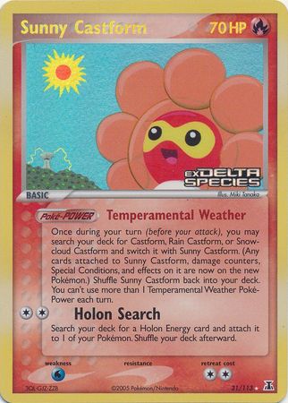 Sunny Castform (31/113) (Stamped) [EX: Delta Species] | Exor Games Bridgewater