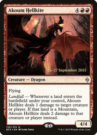 Akoum Hellkite [Battle for Zendikar Promos] | Exor Games Bridgewater