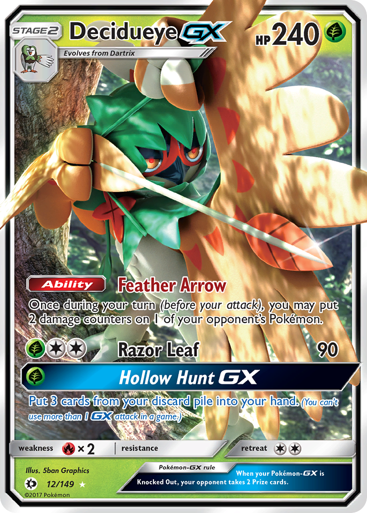 Decidueye GX (12/149) [Sun & Moon: Base Set] | Exor Games Bridgewater