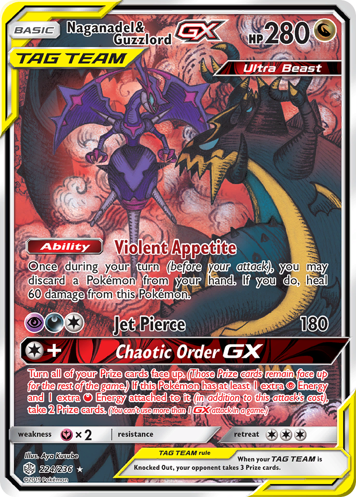 Naganadel & Guzzlord GX (224/236) [Sun & Moon: Cosmic Eclipse] | Exor Games Bridgewater