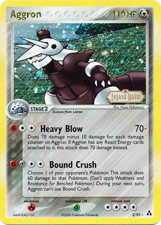 Aggron (2/92) (Stamped) [EX: Legend Maker] | Exor Games Bridgewater