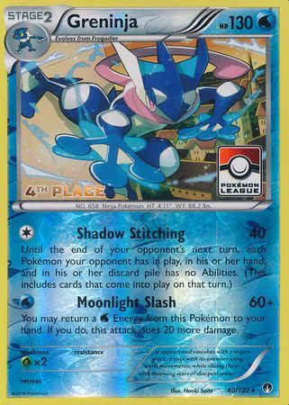 Greninja (40/122) (League Promo 4th Place) [XY: BREAKpoint] | Exor Games Bridgewater