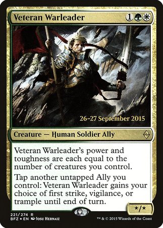 Veteran Warleader [Battle for Zendikar Promos] | Exor Games Bridgewater