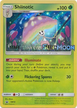 Shiinotic (SM10) (Staff Prerelease Promo) [Sun & Moon: Black Star Promos] | Exor Games Bridgewater