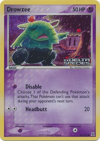Drowzee (67/113) (Stamped) [EX: Delta Species] | Exor Games Bridgewater