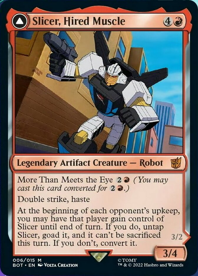 Slicer, Hired Muscle // Slicer, High-Speed Antagonist [Universes Beyond: Transformers] | Exor Games Bridgewater