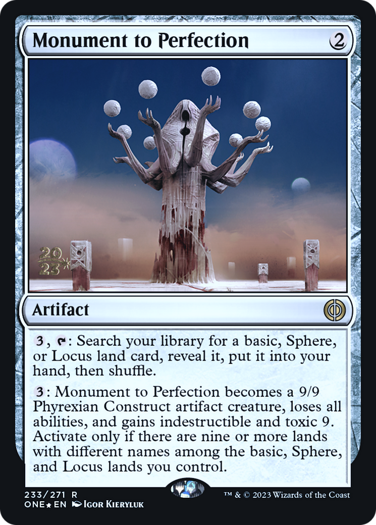 Monument to Perfection [Phyrexia: All Will Be One Prerelease Promos] | Exor Games Bridgewater