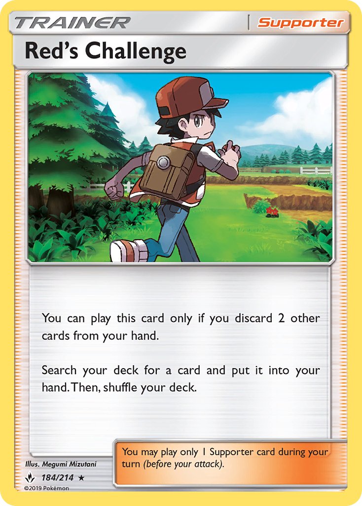 Red's Challenge (184/214) (Theme Deck Exclusive) [Sun & Moon: Unbroken Bonds] | Exor Games Bridgewater