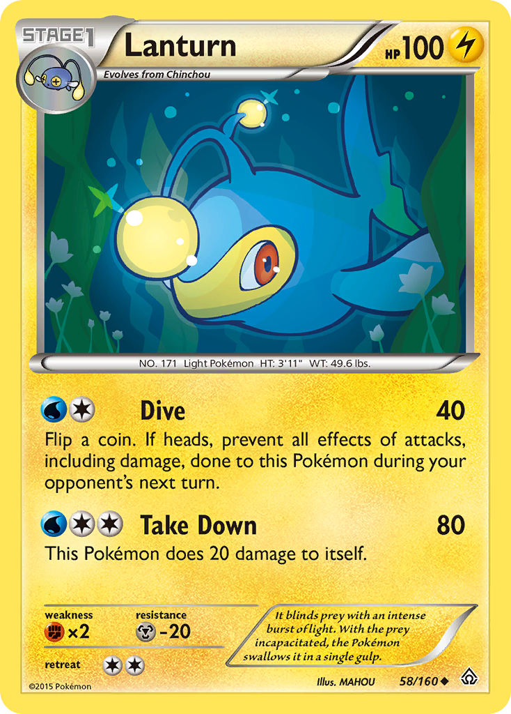 Lanturn (58/160) [XY: Primal Clash] | Exor Games Bridgewater