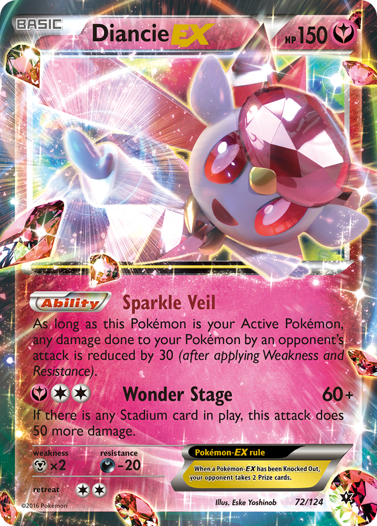 Diancie EX (72/124) [XY: Fates Collide] | Exor Games Bridgewater