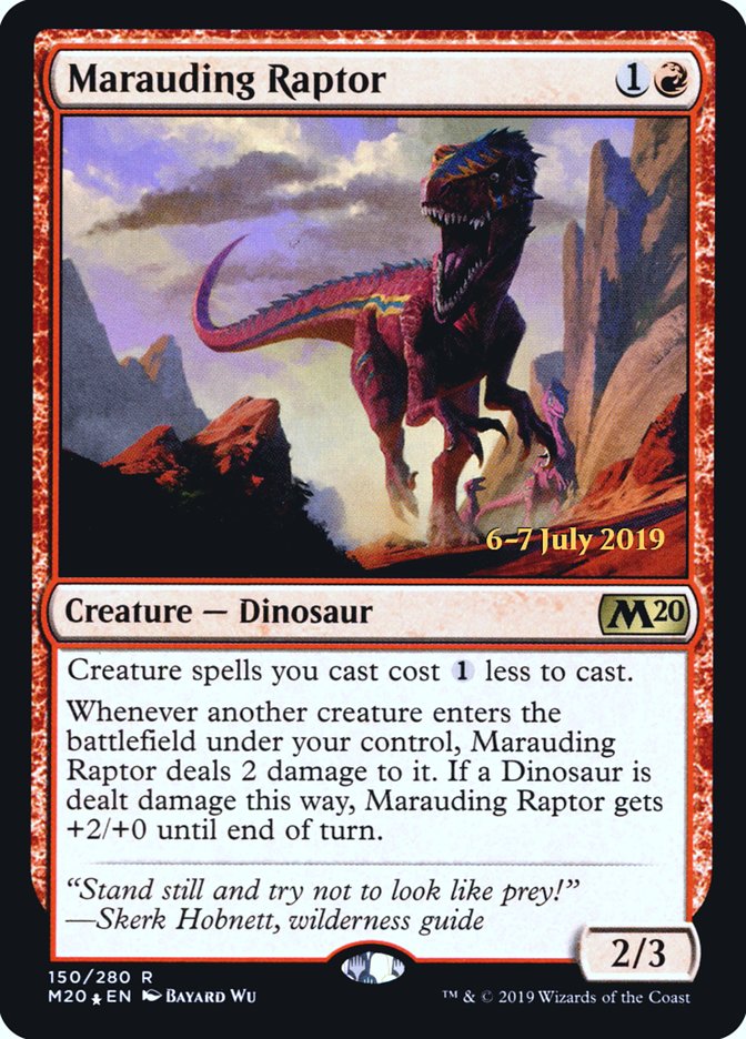 Marauding Raptor  [Core Set 2020 Prerelease Promos] | Exor Games Bridgewater