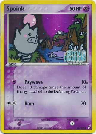 Spoink (62/100) (Stamped) [EX: Crystal Guardians] | Exor Games Bridgewater