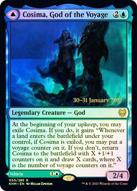 Cosima, God of the Voyage // The Omenkeel  [Kaldheim Prerelease Promos] | Exor Games Bridgewater