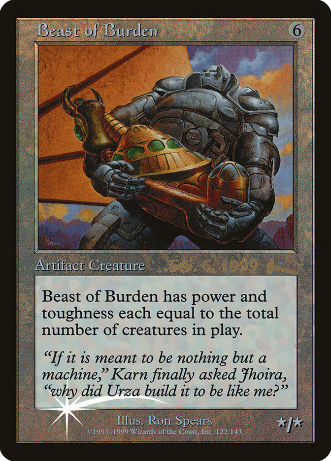 Beast of Burden [Urza's Legacy Promos] | Exor Games Bridgewater