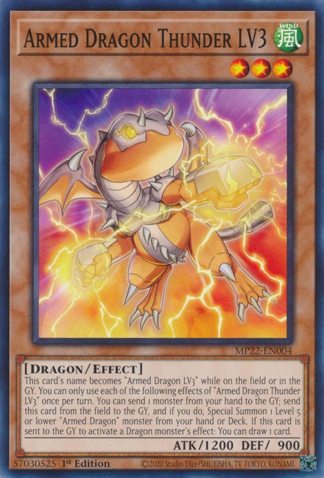 Armed Dragon Thunder LV3 [MP22-EN004] Common | Exor Games Bridgewater