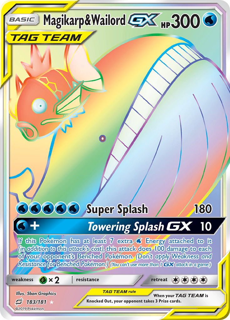 Magikarp & Wailord GX (183/181) [Sun & Moon: Team Up] | Exor Games Bridgewater