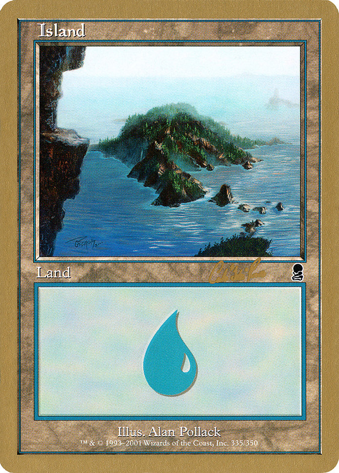 Island (cr335) (Carlos Romao) [World Championship Decks 2002] | Exor Games Bridgewater