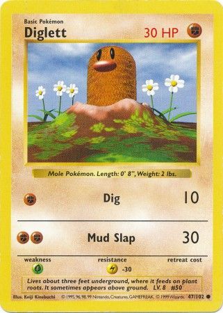 Diglett (47/102) [Base Set Shadowless Unlimited] | Exor Games Bridgewater