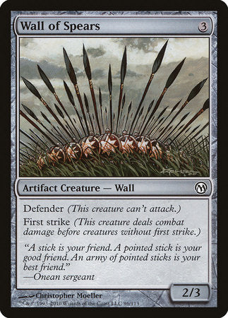 Wall of Spears [Duels of the Planeswalkers] | Exor Games Bridgewater