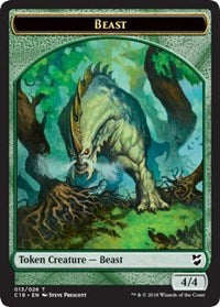 Beast (013) // Plant Double-sided Token [Commander 2018 Tokens] | Exor Games Bridgewater