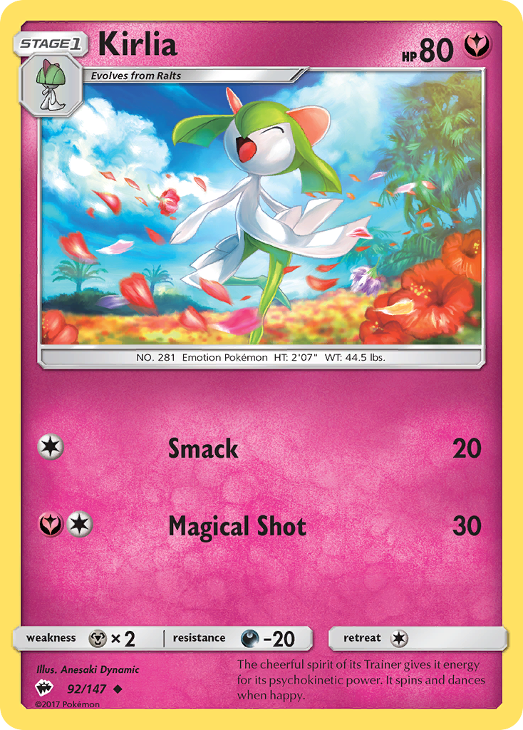 Kirlia (92/147) [Sun & Moon: Burning Shadows] | Exor Games Bridgewater