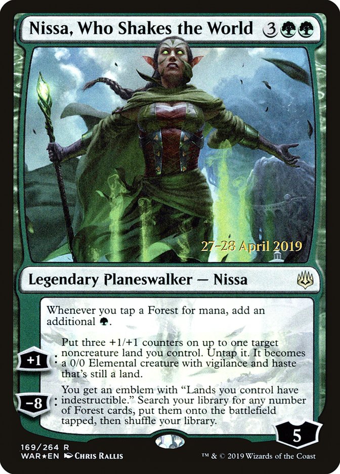 Nissa, Who Shakes the World  [War of the Spark Prerelease Promos] | Exor Games Bridgewater