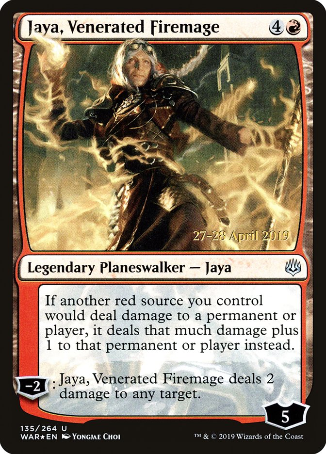 Jaya, Venerated Firemage  [War of the Spark Prerelease Promos] | Exor Games Bridgewater