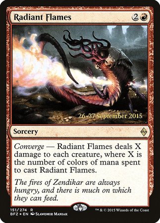 Radiant Flames [Battle for Zendikar Promos] | Exor Games Bridgewater