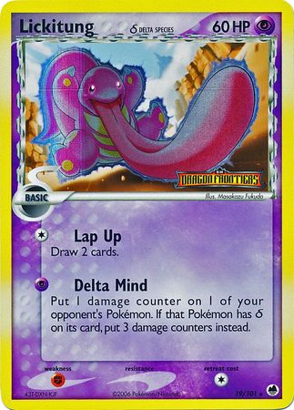 Lickitung (19/101) (Delta Species) (Stamped) [EX: Dragon Frontiers] | Exor Games Bridgewater