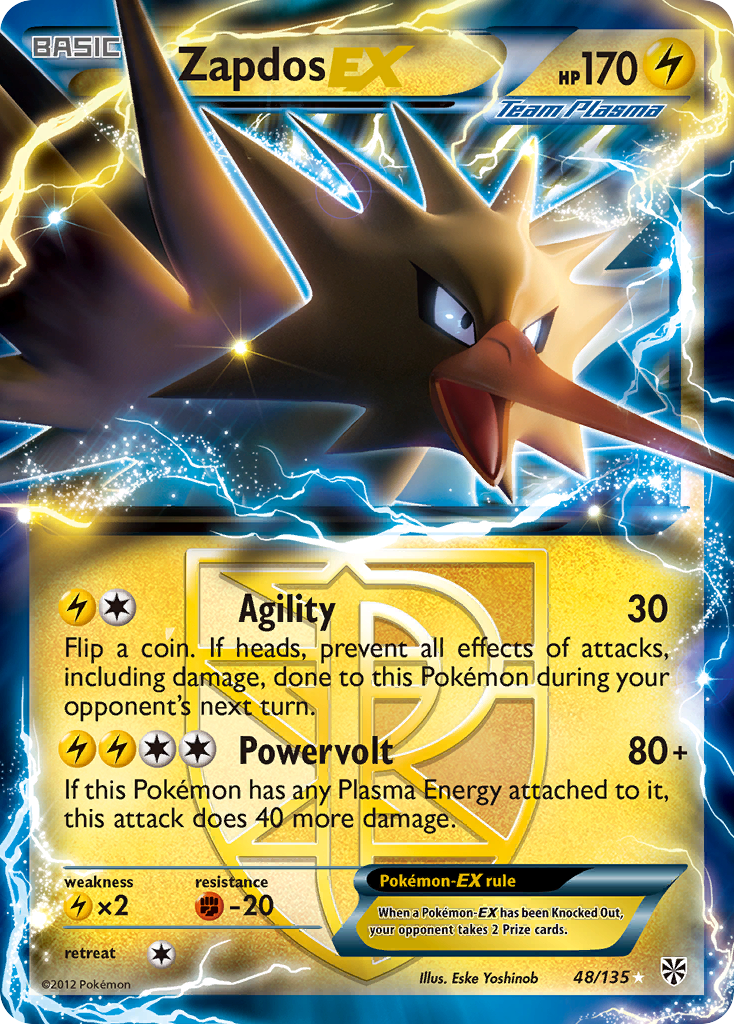 Zapdos EX (48/135) [Black & White: Plasma Storm] | Exor Games Bridgewater