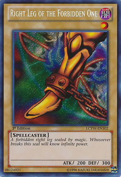 Right Leg of the Forbidden One [LCYW-EN302] Secret Rare | Exor Games Bridgewater