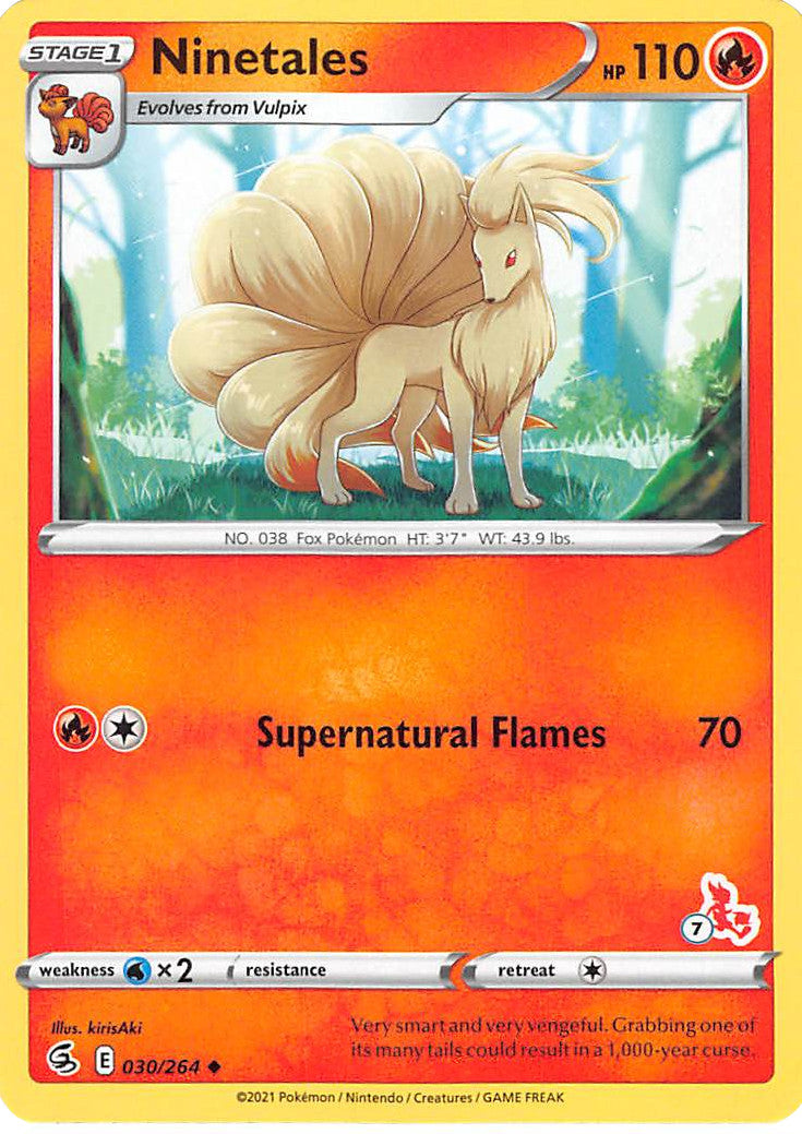 Ninetales (30/264) (Cinderace Stamp #7) [Battle Academy 2022] | Exor Games Bridgewater