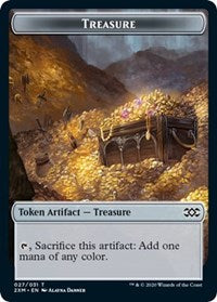 Treasure // Wurm (029) Double-sided Token [Double Masters Tokens] | Exor Games Bridgewater