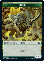 Rhino // Wolf Double-sided Token [Innistrad: Midnight Hunt Commander] | Exor Games Bridgewater