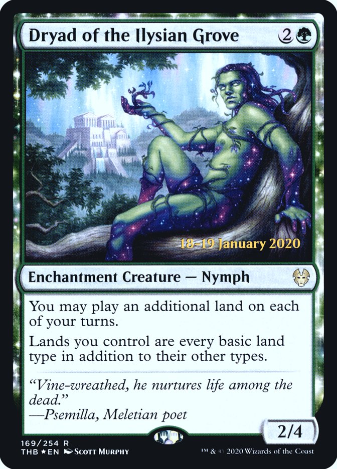 Dryad of the Ilysian Grove [Theros Beyond Death Prerelease Promos] | Exor Games Bridgewater