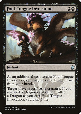 Foul-Tongue Invocation [Dragons of Tarkir] | Exor Games Bridgewater