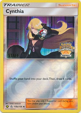 Cynthia (119a/156) (Regional Championship Promo Staff) [Sun & Moon: Ultra Prism] | Exor Games Bridgewater