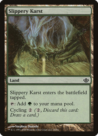 Slippery Karst [Duel Decks: Garruk vs. Liliana] | Exor Games Bridgewater