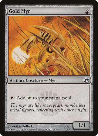 Gold Myr [Scars of Mirrodin] | Exor Games Bridgewater