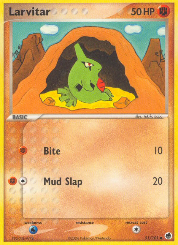 Larvitar (51/101) [EX: Dragon Frontiers] | Exor Games Bridgewater