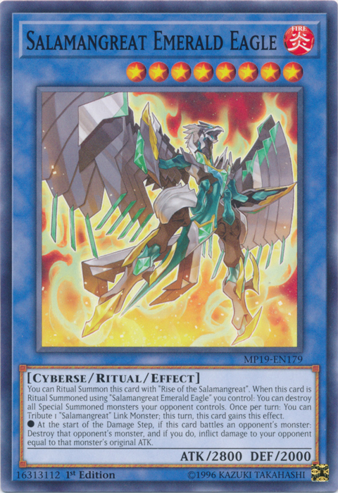 Salamangreat Emerald Eagle [MP19-EN179] Common | Exor Games Bridgewater