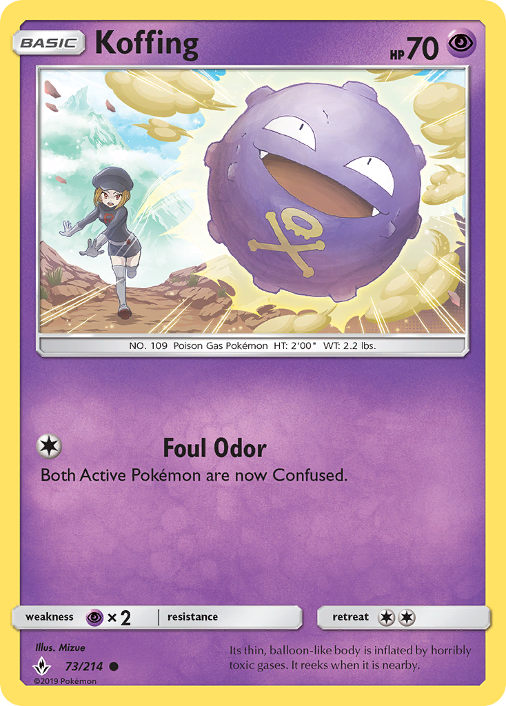 Koffing (73/214) [Sun & Moon: Unbroken Bonds] | Exor Games Bridgewater