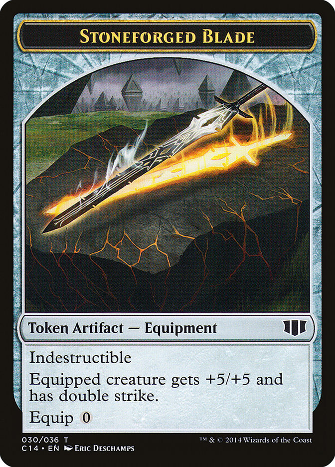 Stoneforged Blade // Germ Double-sided Token [Commander 2014 Tokens] | Exor Games Bridgewater