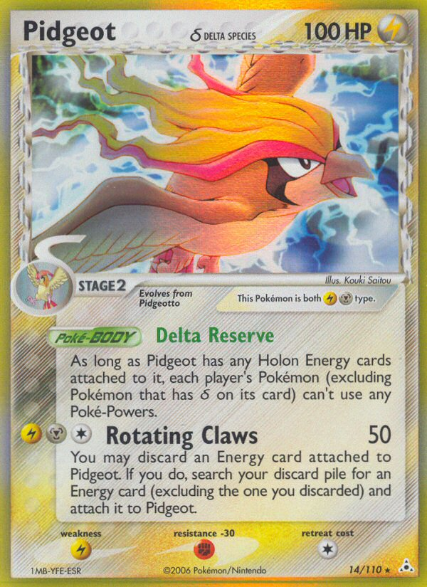 Pidgeot (14/110) (Delta Species) [EX: Holon Phantoms] | Exor Games Bridgewater