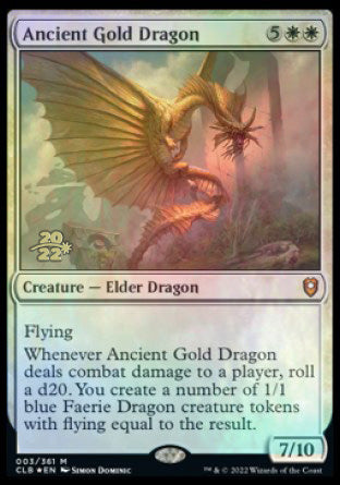 Ancient Gold Dragon [Commander Legends: Battle for Baldur's Gate Prerelease Promos] | Exor Games Bridgewater