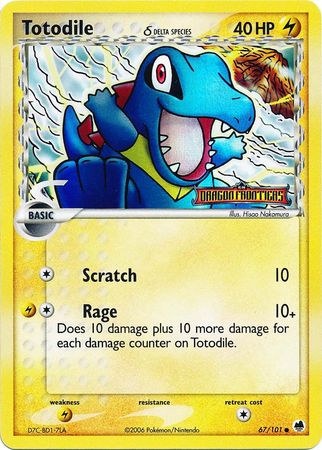 Totodile (67/101) (Delta Species) (Stamped) [EX: Dragon Frontiers] | Exor Games Bridgewater